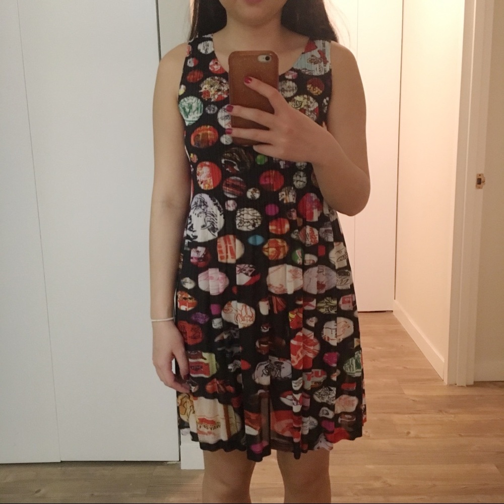 Issey Miyake Pleats Please Patterned Mini Dress